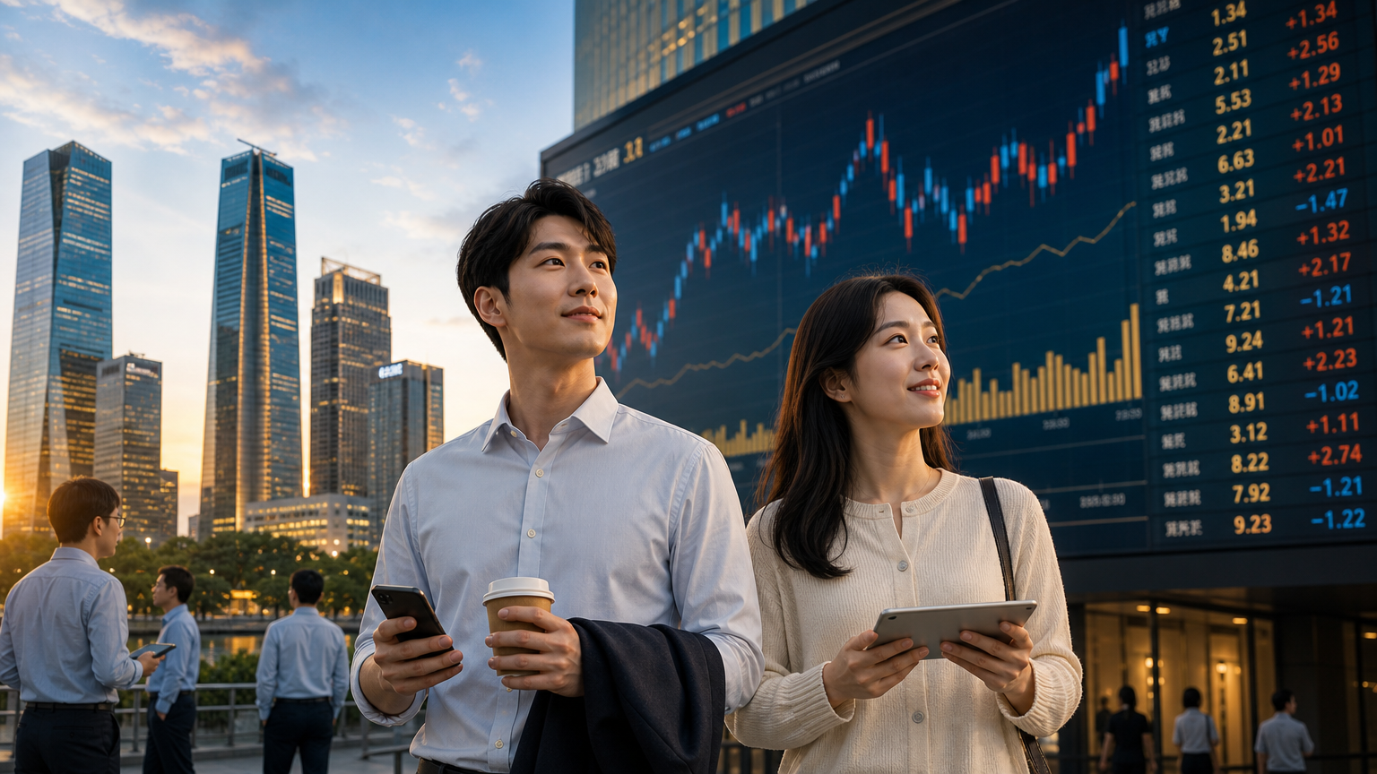 오늘의 글로벌 증시 카드뉴스 결론 이미지 — 코스피는 FOMC 경계감 속에서도 반도체 대형주 강세에 힘입어 닷새 만에 반등했다. KB증권은 AI 투자 둔